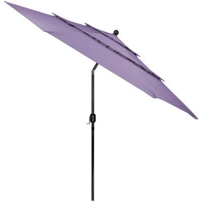 Northlight 9.75ft Outdoor Patio Market Umbrella With Hand Crank And Tilt, Purple - Image 2