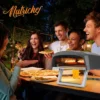 NutriChef Portable Outdoor Pizza Oven - Gas Fired, Fire & Stone Outdoor Pizza Oven