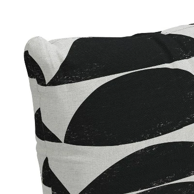 18" X 18" Outdoor Decorative Throw Pillow Halfmoon Black/White - Skyline Furniture - Image 2