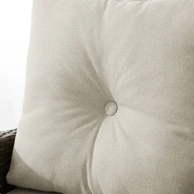 Rockport Outdoor Wicker High Back Sofa - Oatmeal/Light Brown - Crosley - Image 9