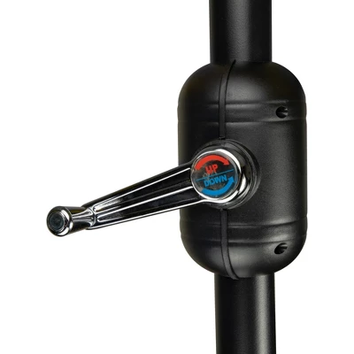 Northlight 9.75ft Outdoor Patio Market Umbrella With Hand Crank And Tilt, Black - Image 4