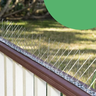 BIRD BLINDER Steel Bird Spikes For Pigeons And Other Small Birds, Silver Set Of 10 - Image 2