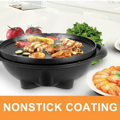 Costway Electric BBQ Grill 1350W Non-stick 4 Temperature Setting Outdoor Garden Camping - Image 6