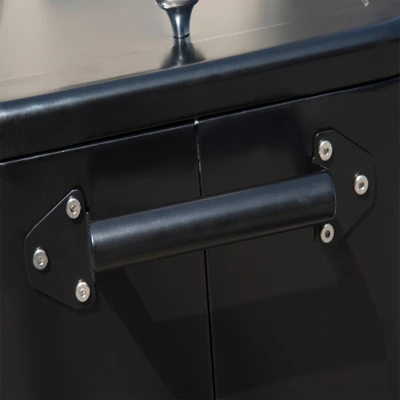 Outsunny 80 QT Rolling Cooling Bins Ice Chest On Wheels Outdoor Stand Up Drink Cooler Cart For Party - Image 4