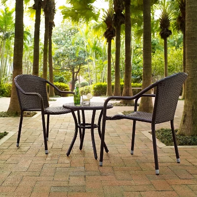 Palm Harbor 3pc Outdoor Wicker Seating Set - Brown - Crosley - Image 2