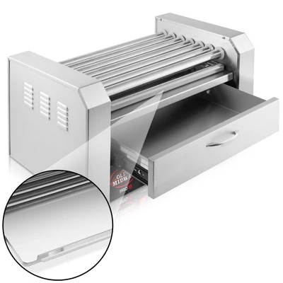 Olde Midway Electric Hot Dog Roller Grill Machine With Bun Warmer, Commercial Grade - Image 3