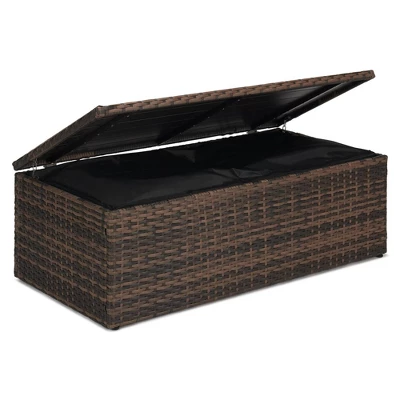 6pc Wicker Outdoor Conversation Set With Cushions - Orange - EDYO LIVING - Image 10