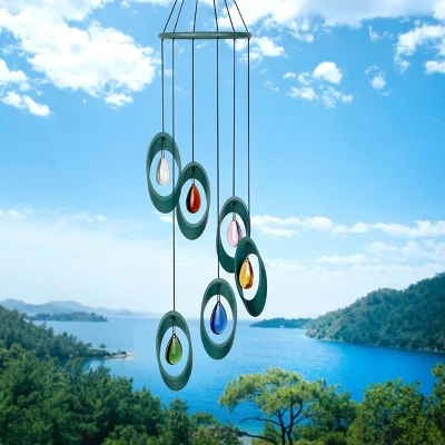 Woodstock Wind Chimes For Outside, Garden Décor, Outdoor & Patio Décor, 28", Woodstock Bellissimo Bells Wind Bells