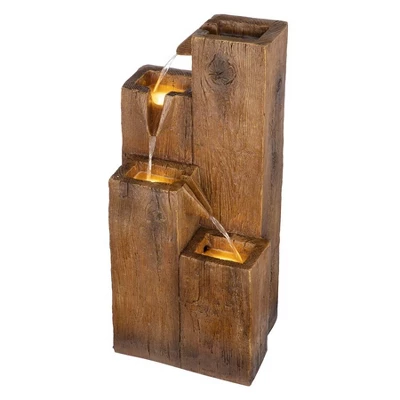 Design Toscano Old Trail Post Cascading Waterfall Garden Fountain - Image 2