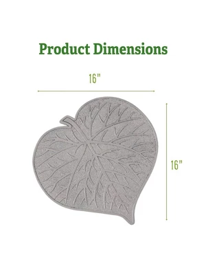 Leaf Garden Stepping Stone | Decorative Walkway Stepping Stones For Outdoor Garden Flowerbed & Lawn Yard Pathway | Weatherproof & Anti-Slip Rubber