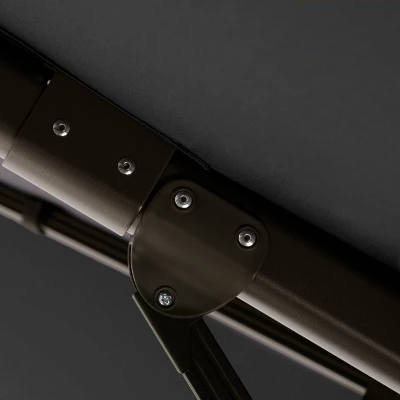 Crestlive Products 11.5'x11.5' Luxury Aluminum Frame Double Top Round Offset Cantilever Umbrella Black - Image 7