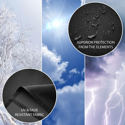 Pure Grill 27-Inch Ceramic Grill Cover For All Large Kamado Charcoal BBQ Grill Brands, Universal Fit Cover - 35" Dia X 45" H - Image 2