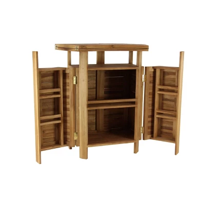 Patio Bar Table Teak - Olivia & May - Image 2