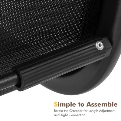 Costway 4 Pieces Patio Furniture Set Outdoor Tempered Glass Coffee Table Chair Loveseat - Image 6