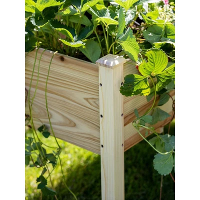 Gardener's Supply Company | Standing Wood Raised Garden Bed Kit 2.5ftx 4ft | Outdoor For Vegetables, Flowers, Herbs | Deck, Patio Or Garden - Brown - Image 2