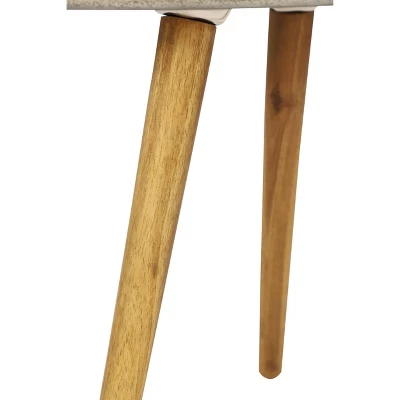 16"x16" Mid-Century Wood Outdoor Accent Table Gray - Olivia & May - Image 7