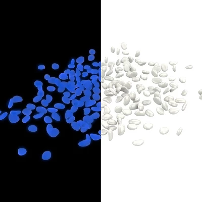 Nature Spring Glow-in-the-Dark Solar Pathway Pebble Lights, 200 Pcs. - Blue - Image 5