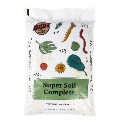 Brut Super Soil Indoors Outdoors Complete Rich Dark Healthy Natural Organic 21 Qt Non Toxic Odor Free All Purpose Soil (2 Pack)