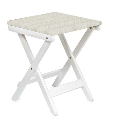 Plow & Hearth - Claytor Folding Eucalyptus Outdoor Side Table - Image 2