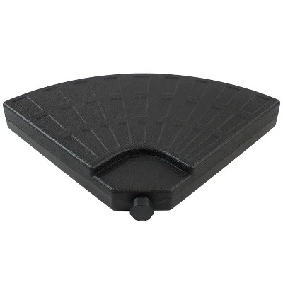 Sunnydaze Decor Sunnydaze Outdoor Heavy-Duty Fillable Cantilever Offset Patio Umbrella Base Weight Plates - Black - 4pc - Image 3
