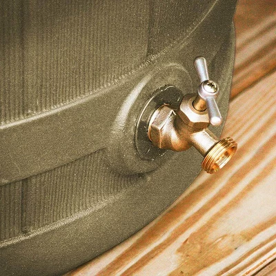 Good Ideas Rain Wizard 50 Gallon Rain Barrel Water Collector, Khaki (2 Pack) - Image 3