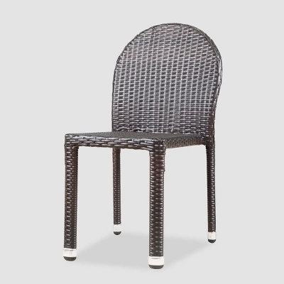 Aurora 4pk Wicker Stacking Chairs - Brown - Christopher Knight Home - Image 3