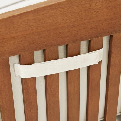 Stamford 2pc Eucalyptus Wood Outdoor Bench With Coffee Table - Natural - Alaterre Furniture - Image 7