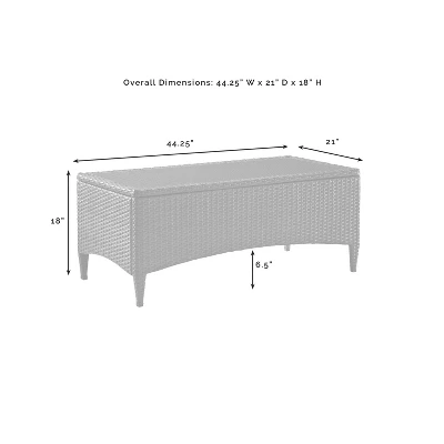 Kiawah 3pc Outdoor Wicker Conversation Set Blue - Crosley - Image 11