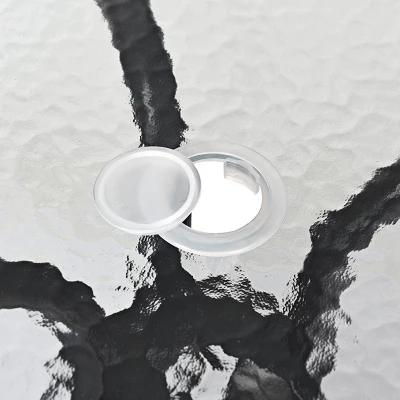 Costway 32''Outdoor Patio Round Table Tempered Glass Top - Image 9