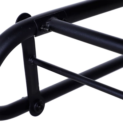 Outsunny Patio 2-Person Wicker Glider Bench Rocking Chair, Outdoor All-Hand Woven PE Rattan Loveseat For Patio, Garden, Porch, Lawn, Black - Image 4