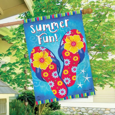 Summer Fun Flip Flops House Flag Nautical 28" X 40" Briarwood Lane - Image 2