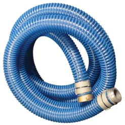 Apache 98106501 2 Inch Diameter 20 Foot Length 58 Psi PVC Flexible Industrial Pump Pool Hose With Aluminum Pin Lug Short Shank Coupling, Blue (4 Pack)
