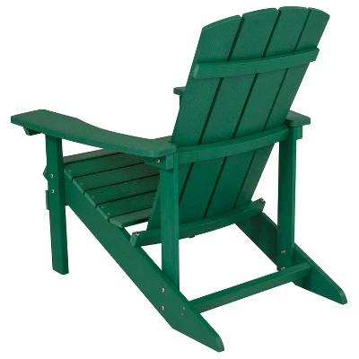 Flash Furniture Charlestown Commercial All-Weather Poly Resin Wood Adirondack Chair - Image 4
