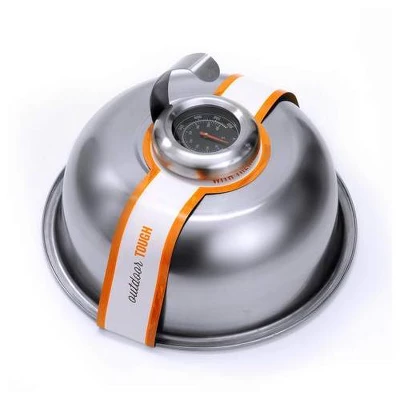 Yukon Glory Griddle Dome With Built In Thermometer, Stainless Steel 8-Inch Cover