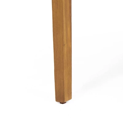 Noah 7pc Outdoor Modern Industrial Acacia Wood Dining Set - Teak/Black/Dark Brown - Christopher Knight Home - Image 12