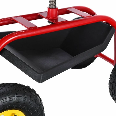 Costway Rolling Tray Gardening Planting With Work Seat Garden Cart - Image 9