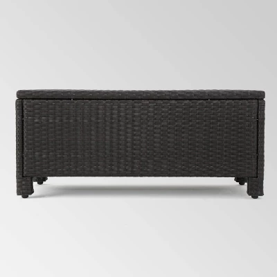 Puerta 5pc Wicker Sofa Chat Set - Dark Brown/Beige - Christopher Knight Home - Image 5