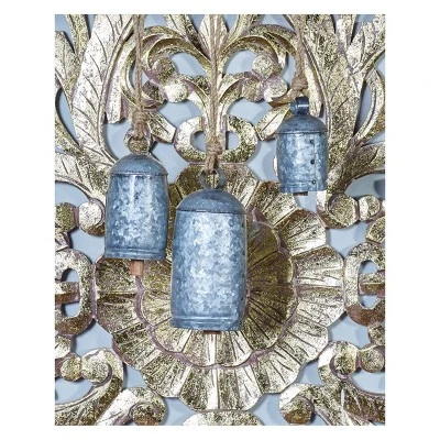 20"H Iron Wind Chime Brass - Olivia & May - Image 2