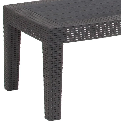 Flash Furniture Rattan Coffee Table - Image 6