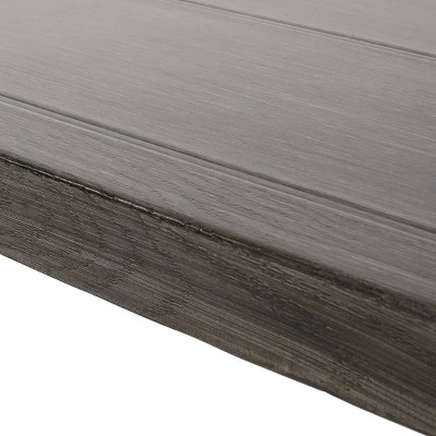 Pointe Outdoor Modern Industrial Aluminum Rectangle Dining Table - Gray/Matte Black - Christopher Knight Home - Image 5