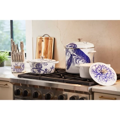 Cuisinart Caskata 16qt Enamel On Steel Stockpot With Cover - Blue Lobster - Image 3