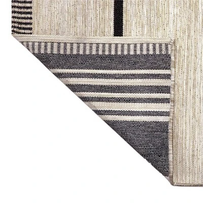 9' X 12' Multi-Tier Bars Outdoor Rug Gray/Cream - Project 62™ - Image 2