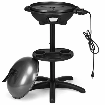 Costway Electric BBQ Grill 1350W Non-stick 4 Temperature Setting Outdoor Garden Camping - Image 8