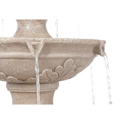 John Timberland Stafford Rustic 3 Tier Cascading Bubbler Outdoor Floor Water Fountain 48" For Yard Garden Patio Home Deck Porch House Exterior Balcony - Image 3