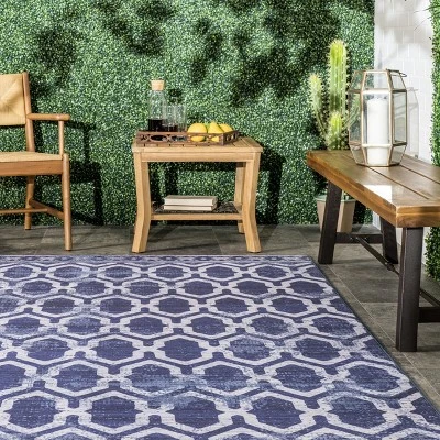 NuLOOM Fae Geometric Machine Washable Indoor/Outdoor Area Rug - Image 7