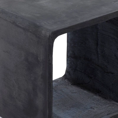 FIBER CLAY WOOD ACCENT TABLE 16W 21H - Olivia & May - Image 5