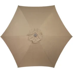 Northlight 7.5ft Outdoor Patio Market Umbrella With Hand Crank, Taupe