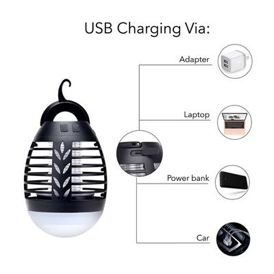 Dartwood Outdoor Bug Zapper - Waterproof, USB Rechargeable And Battery Powered Mosquito Killer, Insect Trap And Fly Swatter (2-4 Packs) - Image 8