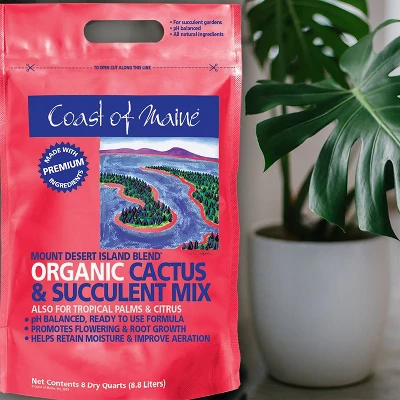 Coast Of Maine Indoor Outdoor Mount Desert Island Blend Organic Cactus And Succulent Potting Soil Mix With Beneficial Nutrients, 8 Quart Bag - Image 4