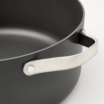 8qt Nonstick Hard Anodized Aluminum Stock Pot Dark Gray - Figmintâ„¢ - Image 3